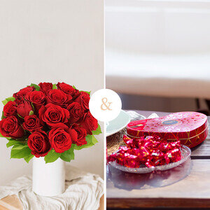 15 ROSES + CHOCOLATS