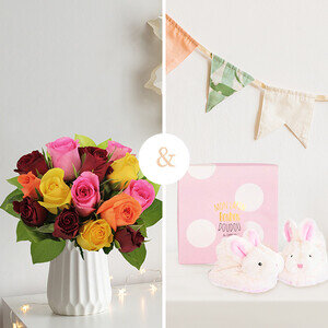 15 ROSES + CHAUSSONS